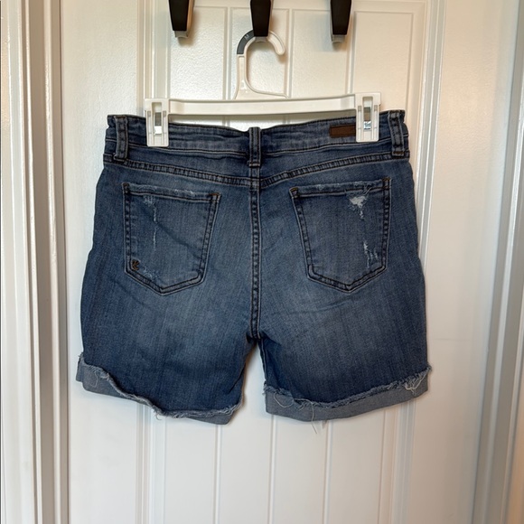 Kut from the Kloth Blue Rolled Hem Jean Shorts - Picture 3 of 4